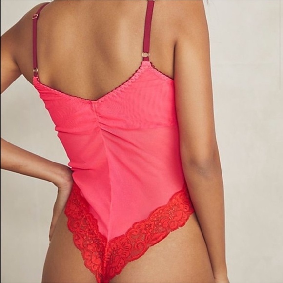 NWT We Are HAH Thanks for nothin lace bodysuit HAHt Lava - Picture 3 of 9